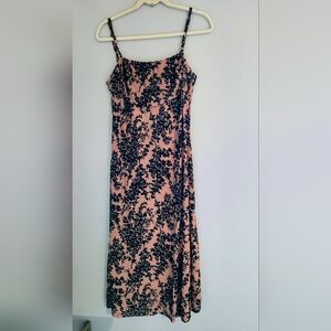 Elegant Floral Burnout Print Dress